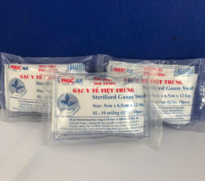 Gạc Y Tế Tiệt Trùng 5x6,5x12 lớp
