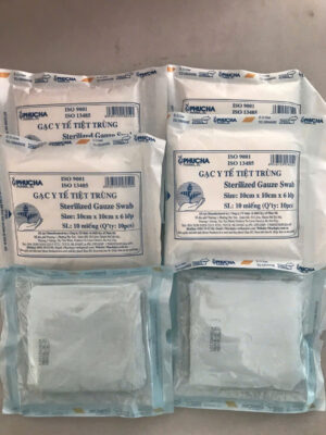 Gạc Y Tế Tiệt Trùng 10x10x 6 lớp